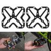1 Pair  Aluminum Alloy Bike Bicyle Large Clipless Pedal Platform Adapters for SPDBlack