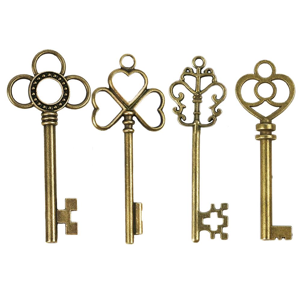 1 pièce Clés en Bronze Alliage Métallique Grande Antique Vintage Vieux Laiton Squelette Lot Serrure d'Armoire Alliage Métallique Accessoires de Bricolage