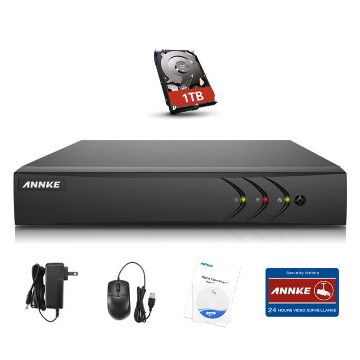 ANNKE Enregistreur de vidéo surveillance CCTV DVR-HVR-NVR TVI 1080p 8 canaux, système de sécurité P2P HDMI, mode d'emploi en italie