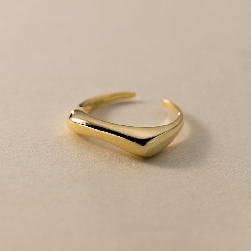 BFCLUB Silver Color Rings for Women Simple Geometric Handmade Irregular Retro Ring Gold Fashion Allergy For Birthday Gift
