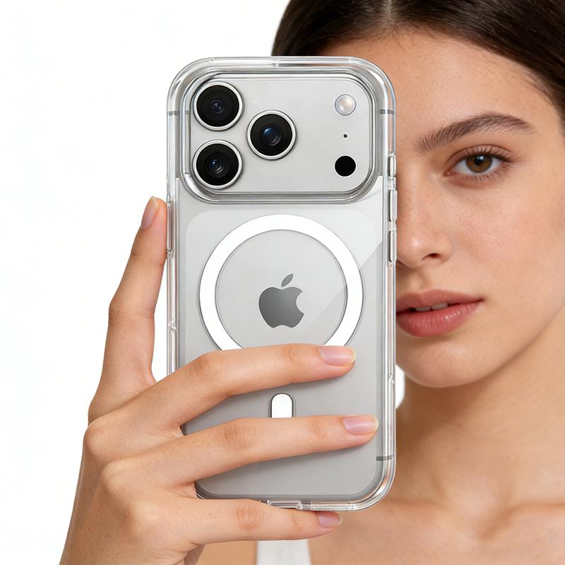 for MagSafe Case funda for iPhone 17 Pro Max hoesjes Military Grade Shockproof Hybird Hard Acrylic Case for iPhone Air Coque iPhone Air