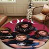 Music Band Tokio Hotel  Round Rug for Livingroom,Bedroom, Palyroom, Chair Rug, Area Rug, Circle Carpet, Large Size Decor Fan Christmas Gift