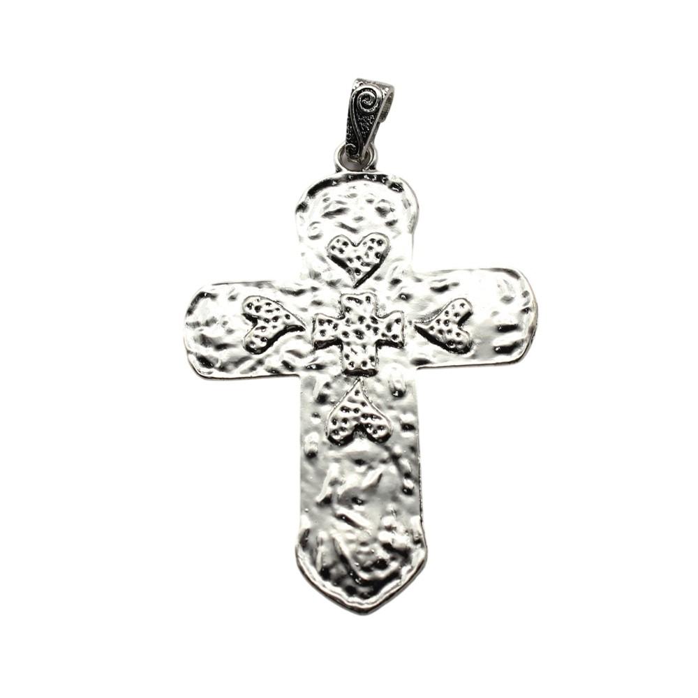Hollow Cross Charms Multi Color Alloy Pendants For Gothic Christian Jewelry Accessories