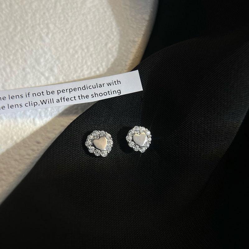 

Серьги Love, инкрустированные бриллиантами и цирконами, простые, маленькие, элегантные и милые, новые летние серьги