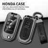 Zinc Alloy Leather Car Key Case Cover For Civic Accord City Odyssey CR-V XR-V HR-V Vezel Jade Jazz Crider Auto Accessories