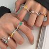 S925 Sterling Silver Colorful Bead Smiley Face Ring for Women - Trendy DIY Index Finger Jewelry