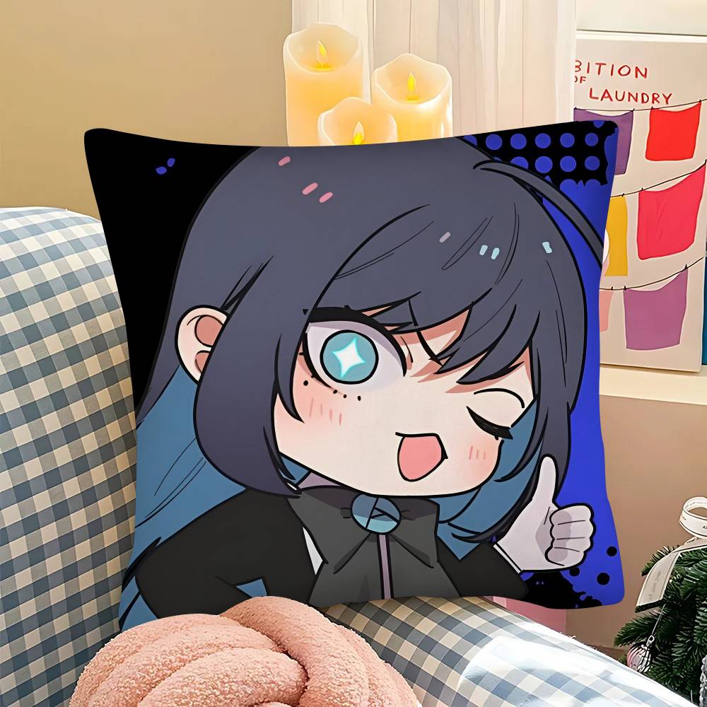 AAdoS Anime Cute Pillow Case Fashion Square Pillowcase Bedroom Sofa Room Ins Decoration Leisure Cushion Cover