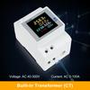 6 in 1 Digital Single Phase Energy Meter Tester Din Rail AC Monitor Voltage Current Power Factor Active KWH 100A Electricity Usage Monitor