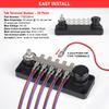 Marine Grade Tab Type Busbar -TTB710N02 20 Points 20A/55A 12V/48VDC Power Distribution Double-Layers Red/Black For Cars RV Boats