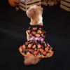 Creative Pet Halloween Dress Pumpkin Pattern Pet Pumpkin Lace Dress  Pet Supplies