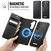 For Samsung Galaxy S24 FE Case CASEME C49 Magnetic Case RFID Blocking Detachable Wallet Leather Phone Cover
