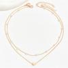 Vintage Perlen-Choker-Halsketten für Damen Mode Zweilagige Kette Kleiner Liebesherz-Anhänger Halskette Schmuck Geschenk Großhandel