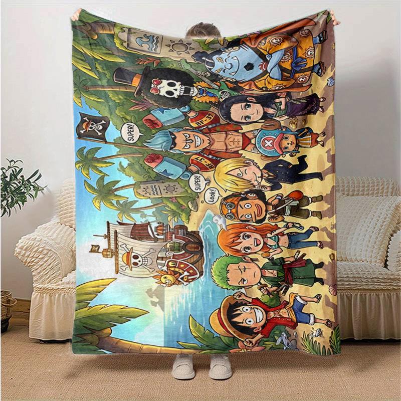 1pc Pirate Island Adventure Soft Throw Blanket Flannel All Season Light Weight Living Room/Bedroom Warm Blanket. M7270136