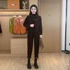 Petite Women's Stylish Autumn/Winter Two-Piece Plus Size Outfit