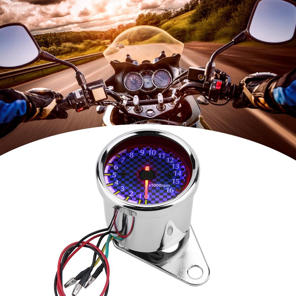 DC 12V Universal Motocicletă LED Display Turometru Electronic Tahometru Ceas 16000rpm