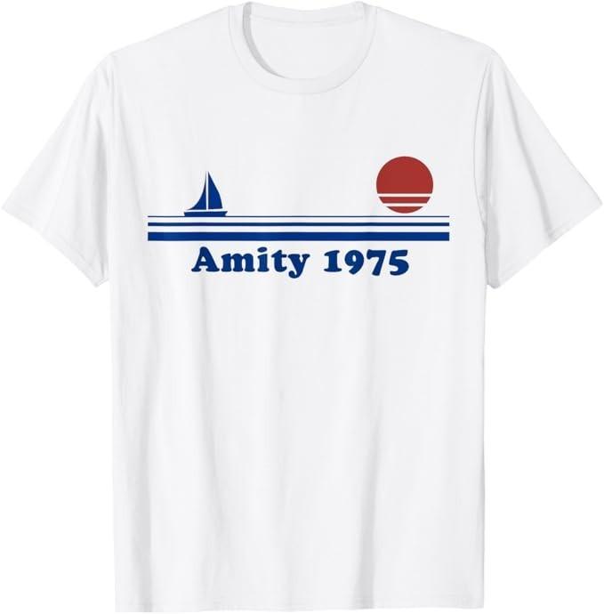 

Amity 1975 Sunset - Sailboat Sunrise Summer Ocean Vacation T-Shirt XL