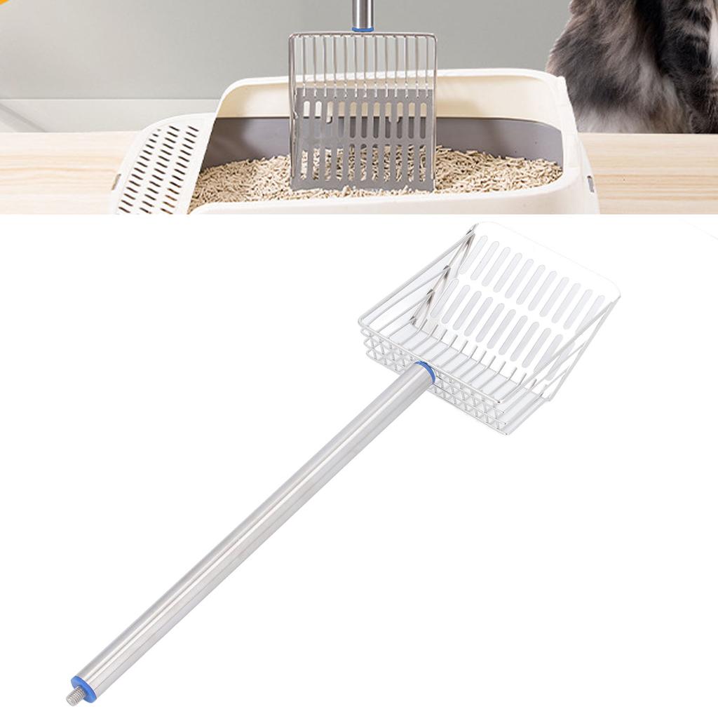   Handle Cat Litter Scoop Stainless Steel Kitty Poop Scooper Chicken Poop Sifter Shovel