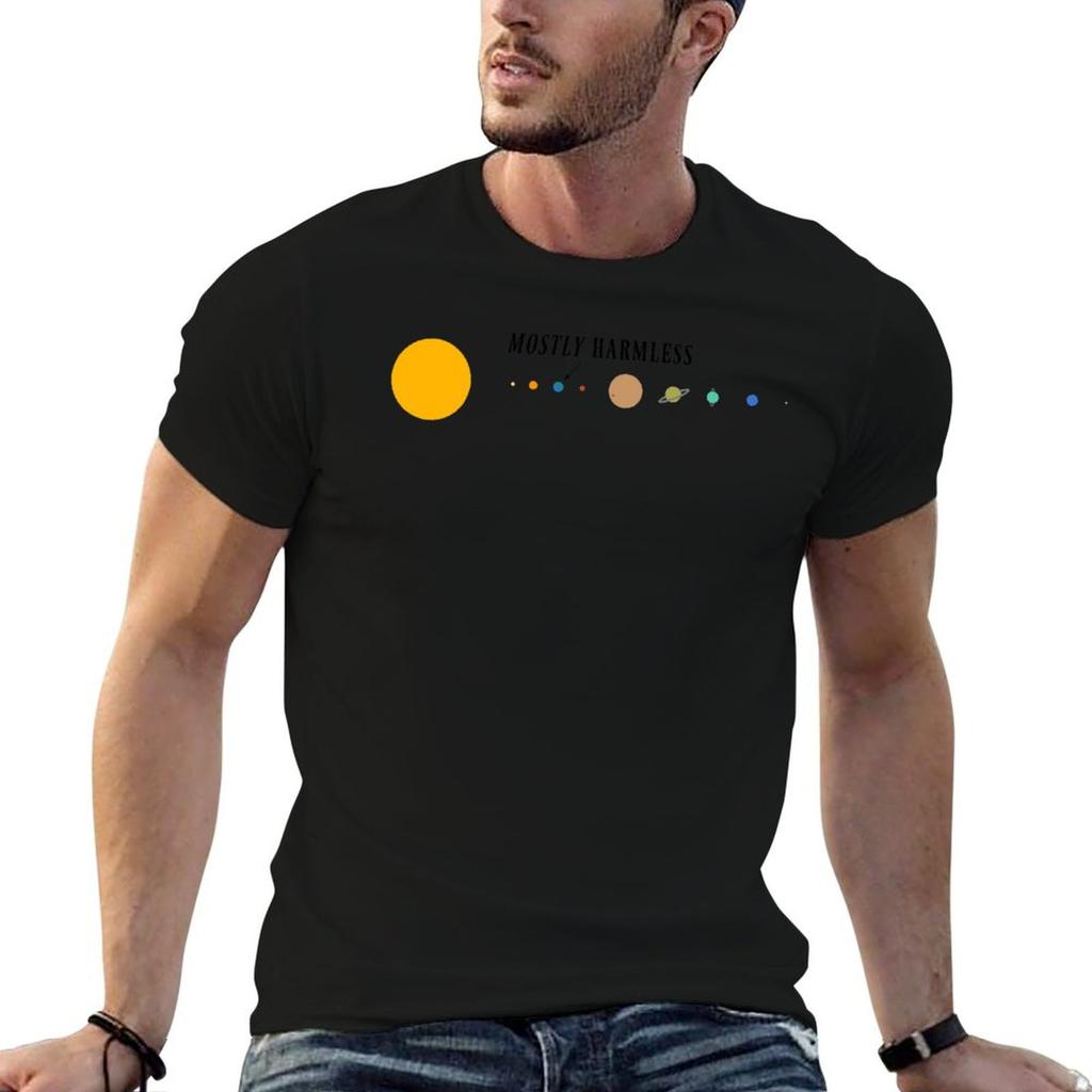Mostly Harmless Solar System Tshirt Fitness Quick Dry Short Sleeve Top