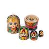 1 Set Wood Russian Nesting Dolls Matryoshka Dolls Babushka Hand Paint Bear Poupee Russe for Kids Gifts Crafted Doll Home Decor