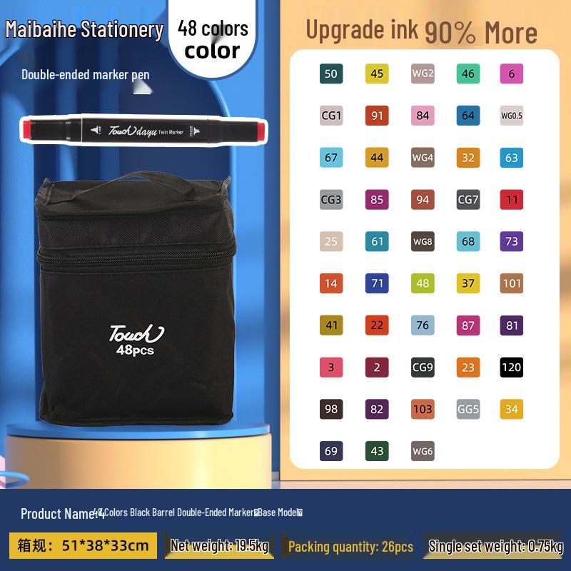 Doppelspitz-Marker-Set: 168 Farben + 80 Farben Kinder-Zeichenstifte + 24 Farben Ölbasierte Marker