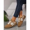 2026 New Retro Casual Platform Sneakers Round Toe Versatile Thick Sole Skate Shoes