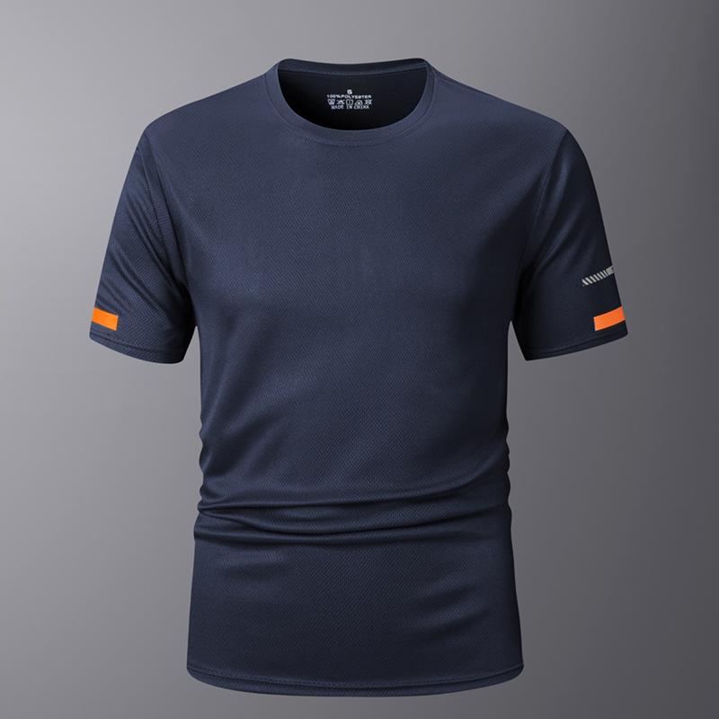 Outdoor Large-Size Sports T-Shirt Men'S Clothing, European-Size Thin Training Short-Sleeved Casual Quick-Drying Fitness T-Shirt