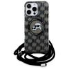 Karl Lagerfeld Klhmp16Lhckcklck Iphone 16 Pro 6.3 Czarny/Black Hardcase Iml Crossbody Monogram Karl & Choupette Head Magsafe