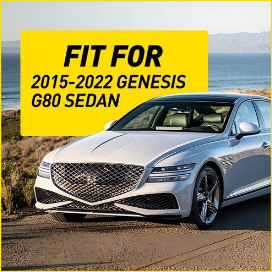 For HYUNDAI GENESIS G80 Sedan Black Pillar Posts Window Trim Cover 2015-22