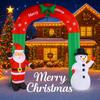 7.87FT Inflatable Arch Santa Claus Snowma Toy With LED Lights Xmas Yard Lawn Party Decor Christmas Home Supplies Ornaments Gifts