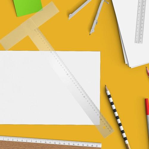 NUOLUX T-Square Ruler, Slide Ruler, Drafting Ruler, Measuring Ruler, 17.72 Inch/45cm, Acrylic Design Drafting Tool, Drawing Tool for Students and Prof