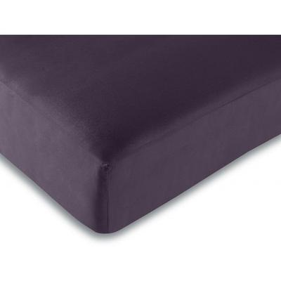 Fitted Sheet 57 Threads/cm² All Sizes - Plum - 180 X 200 Cm