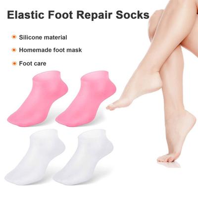 1 Pair Protective Foot Covers Silicone Waterproof Crack Resistant Softened Calluses Keratinized