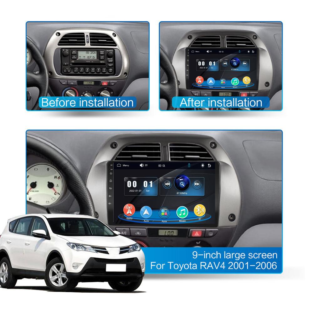 Autoradio Multimedia MP5 Player Head Unit Stereo BT Für Toyota RAV4 2000-2003