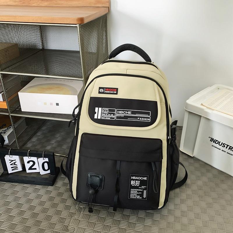 High-quality Backpack Male High School Student Flow Backpack New Sports Style Junior High School Student College Student Schoolbag Female