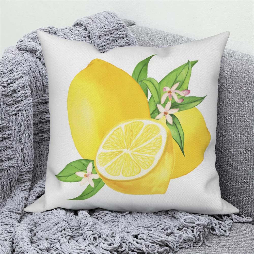 Fruit Print Pillowcase  Summer Home Decor Cushion Cover Sofa Car  Throw