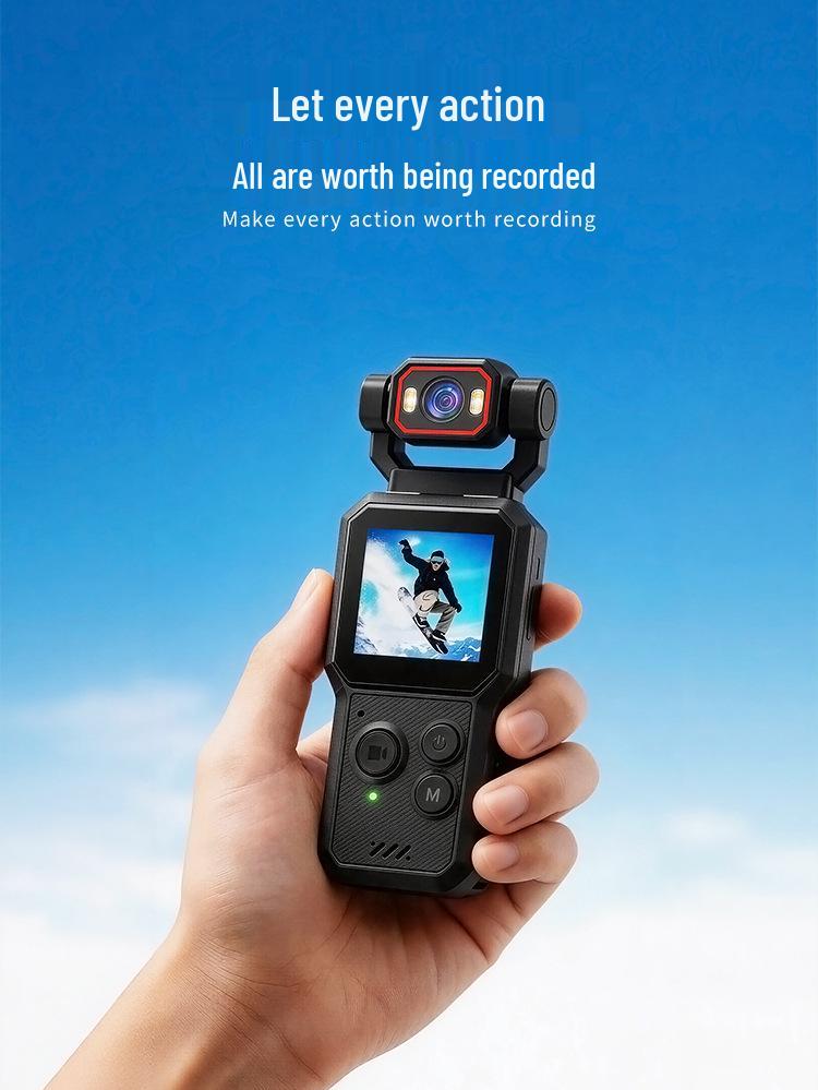 New D1 4K HD Handheld Anti-Shake Sports Camera with WiFi, Rotating Lens for Cycling, Shooting, Recording, Vlogging
