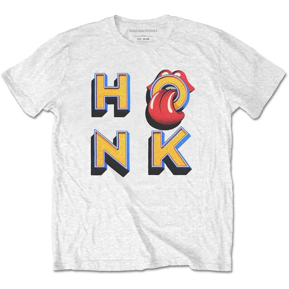 Белая официальная футболка мужская унисекс The Rolling Stones Honk Letters 2XL