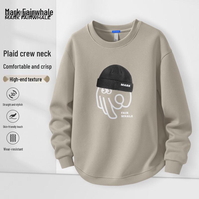 Mark Fairwhale Men's American Style Crewneck Sweatshirt