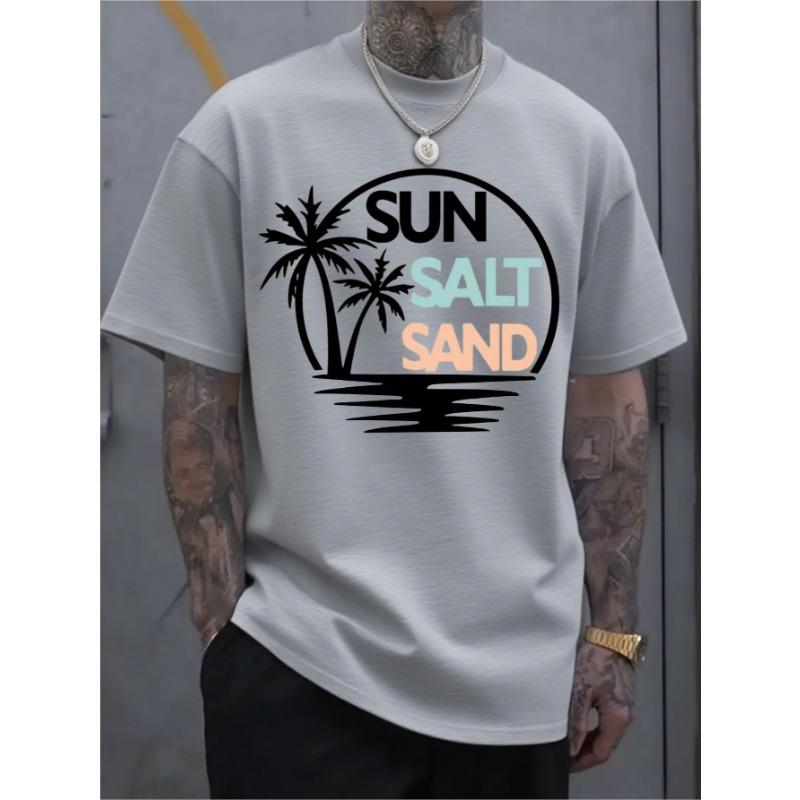 Men's fashionable round neck T-shirt