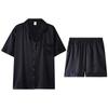 Pajamas Ladies Summer Summer Ice Silk Short Sleeve Shorts Thin Silk Cool Simulation Silk Loungewear Women's Suit