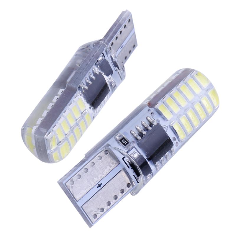 1pcs T10 W5W LED Strobe Flash Silicone Gel Light 194 168 3014 24LED LED Blink Light Bulb Clearance Lights 12V 2 Model Lights Dome Lights 6