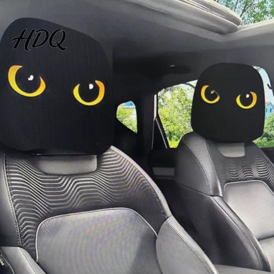 Headrest Cover for SUV Funny Car Covers Spooky Pattern Seat Polyester Protector Protector Universal Breathable Stretchy Interior Accessories