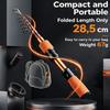 Stijlvolle Oranje Draagbare Telescopische Carbon Vaste Hengel met Comfortabel EVA Handvat voor Alle Wateren Perfect Cadeau voor Vrouwen en Meisjes