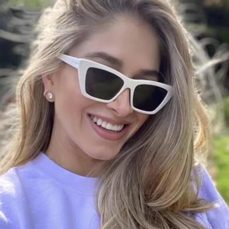 2pcs Vintage Cat Eye Sunglasses Women Square Small Frame Sun Glasses Shades Female Luxury Designer UV400 Driving Eyewear