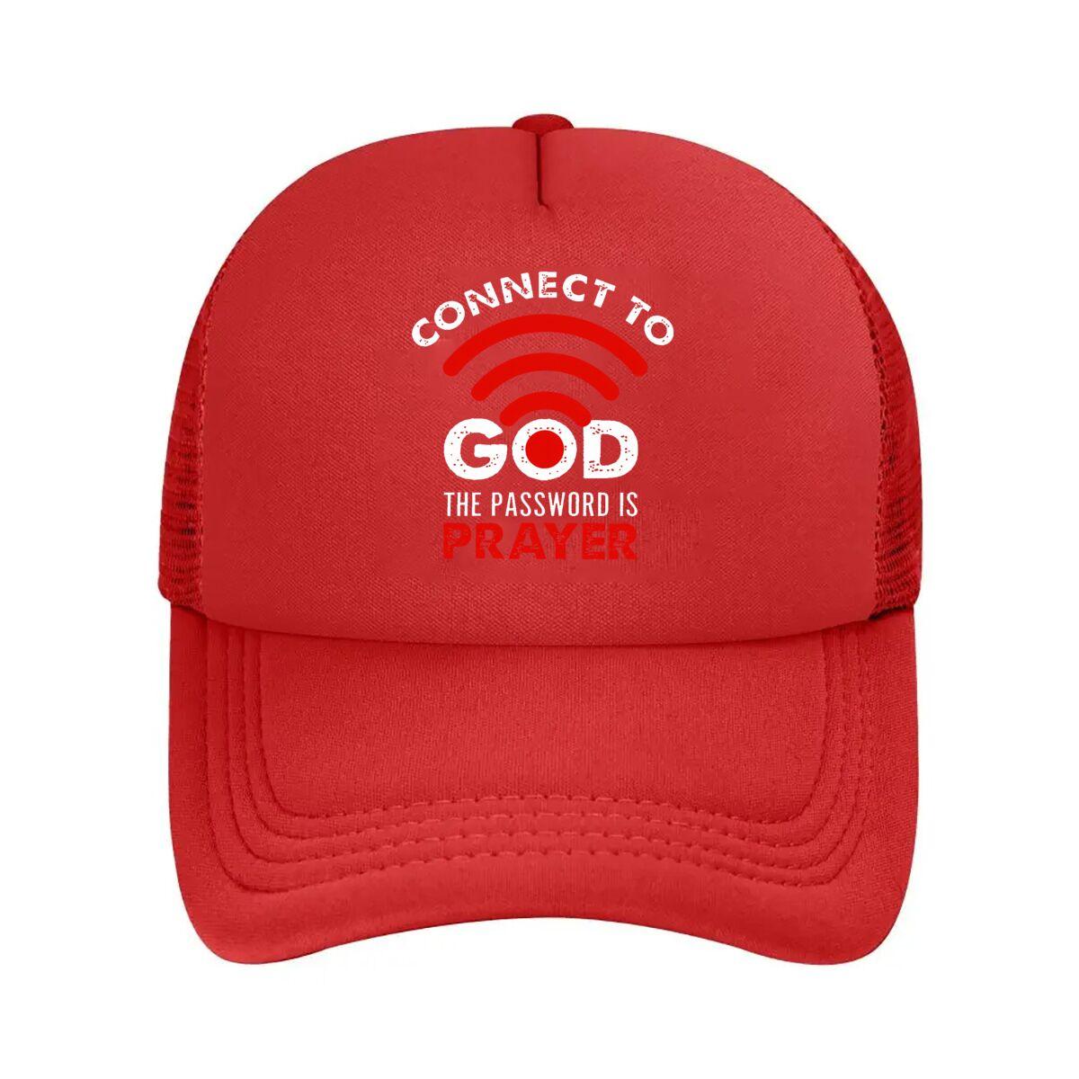 Christian Prayer Password WiFi Mesh Baseball Cap Hip Hop Adjustable