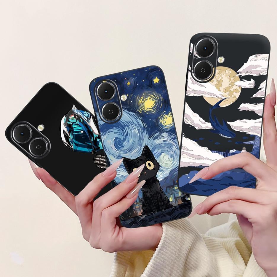 For Tecno Spark GO 2 Case LJ7 Popular Painted Cover 6.67'' Soft Silicone Phone Case For Tecno Spark Go2 SparkGo2 Back Cover Bags