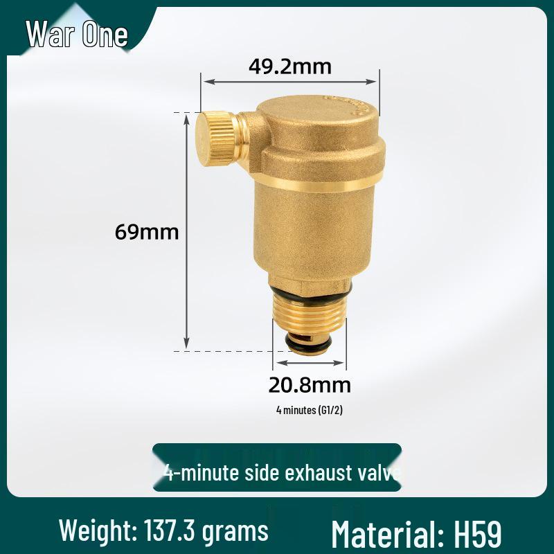Copper Auto Air Vent Radiator Bleed Valve for Central Heating and Floor Heating Manifold (DN25).