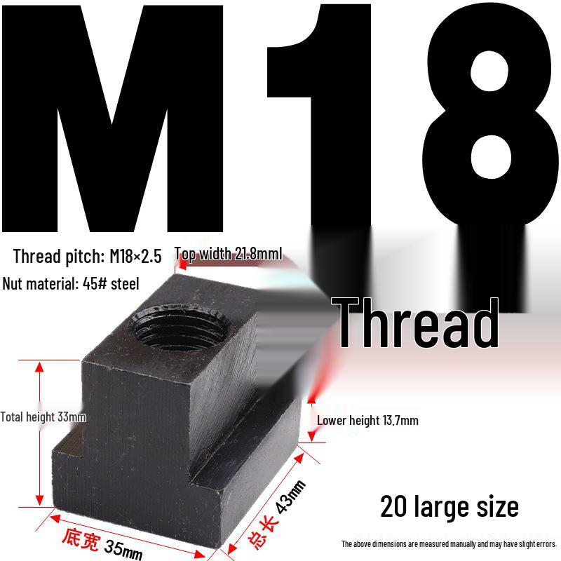 Kangfei 45# Steel T-Nut for M6-M20 Bolts