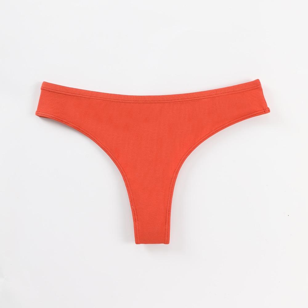 Women's Sensual Brazilian Briefs Low-Rise Solid-Colour Invisible Thong Form-Fitting for a Flattering Silhouette