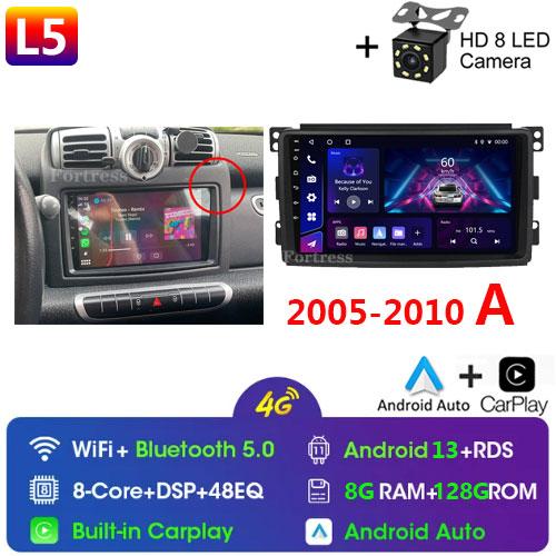 For Mercedes Benz Smart Fortwo 2006 - 2015 Android Car Radio Multimedia Player Carplay Navigation GPS Touch Screen Auto Stereo